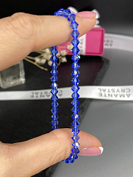 Браслет-стрейч хрусталь sapphire (синий) 1