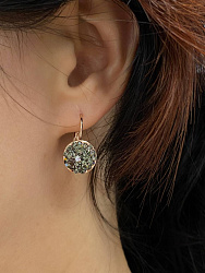 Серьги Rivolo black diamond Au 4