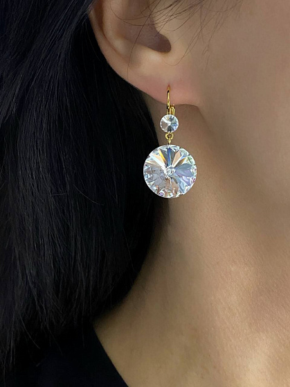 Серьги JANINE18/6 crystal Au