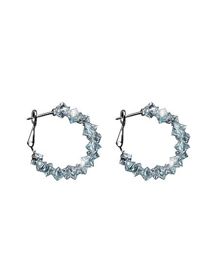 Серьги Zircon полукольца 3,5см