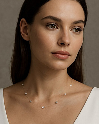 Колье-невидимка Звездная пыль 40см 4