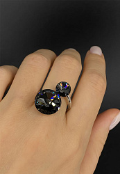 Кольцо KR JANINE silver night 1