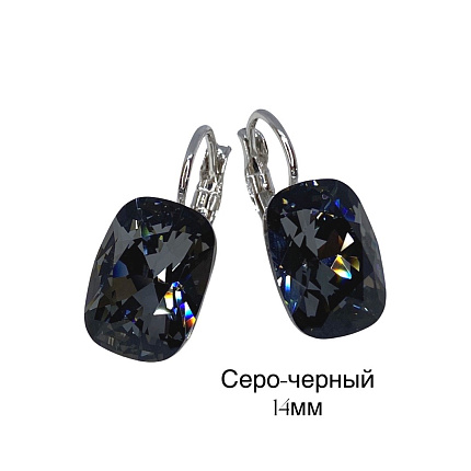 Серьги CAPRI 14mm silver night