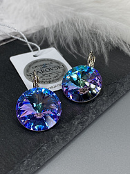 Серьги RIVOLI 18mm с австрийскими кристаллами VL 4