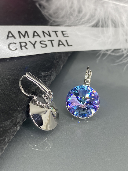 Модные серьги RIVOLI 14mm с австрийскими кристаллами VL