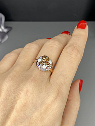 Кольцо Rivolo Haki розовое золото 1