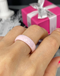 Кольцо Керамика (грани) 18 розовый 4
