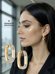 Серьги Lux кольца  Au 1