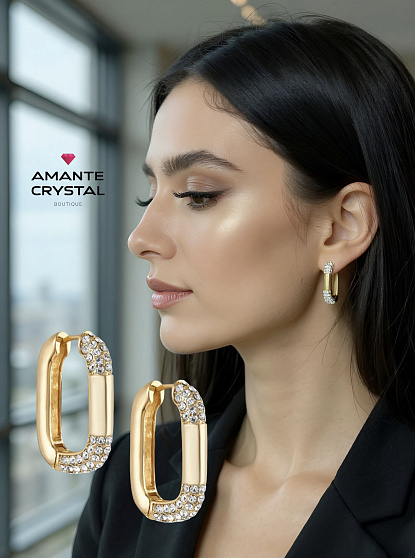 Серьги Lux кольца  Au