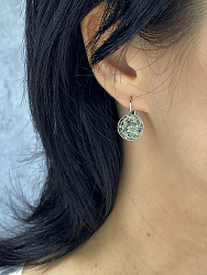 Серьги ASSOL 14mm с австрийскими кристаллами black diamond 1