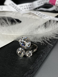 Кольцо Lion crystal 4