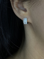 Серьги Mini кольца россыпь 2