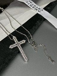 Подвеска Крест с цирконами  2