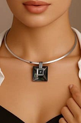Колье Обруч silver night квадрат