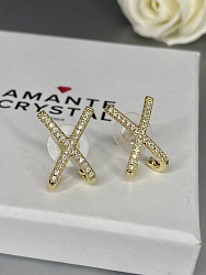 Серьги X big 2 см Au 2