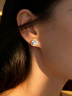 Пусеты Kassandra zircon  Au 10mm