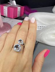 Кольцо на палец JANINE crystal 4