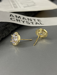 Пусеты Kassandra zircon  Au 10mm 2