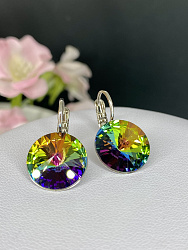 Серьги RIVOLI 14mm с австрийскими кристаллами VM 1