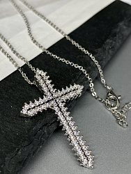 Подвеска Крест с цирконами  3