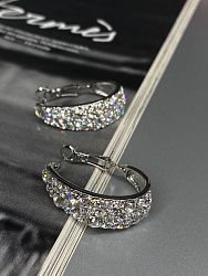 Серьги KR Fashion new crystal (англ. замок) 1
