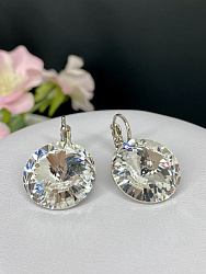 Серьги RIVOLI 18mm с австрийскими кристаллами crystal 2