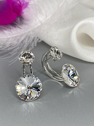 Серьги KR Roncato 14мм с австрийскими кристаллами crystal 2