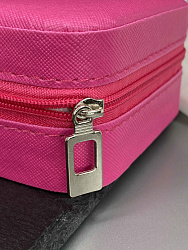 Шкатулка дорожная фуксия для украшений  2