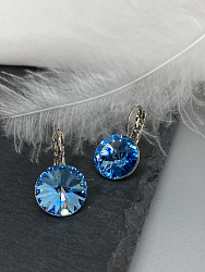 Серьги RIVOLI 12 aquamarine 2