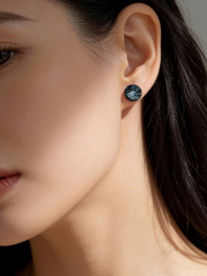 Пусеты 10 mm silver night