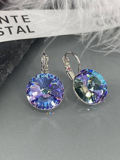 Модные серьги RIVOLI 14mm с австрийскими кристаллами VL