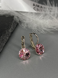 Серьги RIVOLI 8mm light rose 2