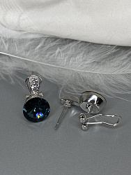 Серьги BluC rivoli 10mm denim 2