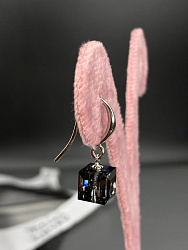 Серьги KR Kora 7mm silver night (крючок) 3