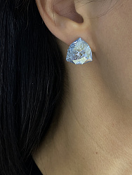 Серьги KR DAFNA 18mm blue shade, итальянский замок 1