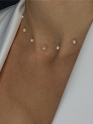 Колье Жемчуг на леске Au 1