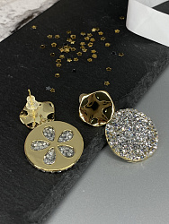 Серьги IREN 23mm crystal  Au 2