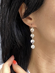 Серьги REGINA 5,5см crystal 1