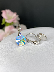 Серьги RIVOLI 8mm с австрийскими кристаллами AB 1