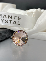 Кольцо ELIS 14mm с австрийскими кристаллами vintage rose 1