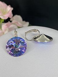 Серьги RIVOLI 18mm с австрийскими кристаллами VL 1
