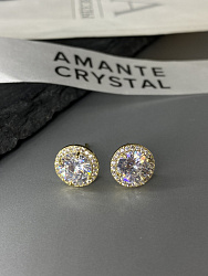 Пусеты Kassandra zircon  Au 10mm 3