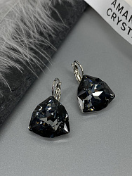 Серьги KR Dafna 18mm silver night 2