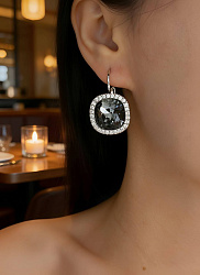 Серьги KR Kassandra silver night  1