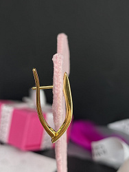 Серьги палочки металл Au 2