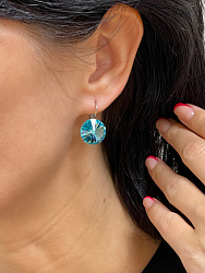 Серьги RIVOLI 14mm light turquoise 1