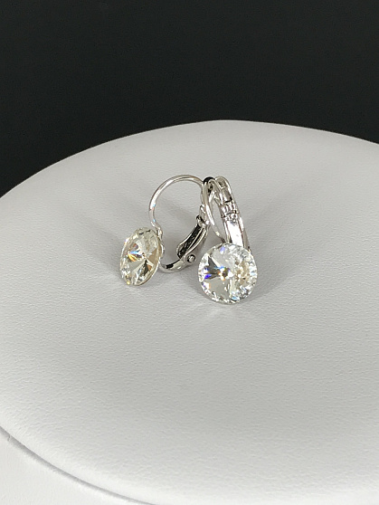 Серьги RIVOLI 8mm с австрийскими кристаллами crystal