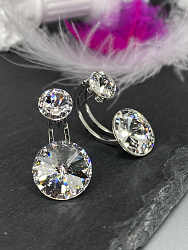 Серьги KR Roncato 14мм с австрийскими кристаллами crystal 1