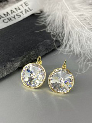 Серьги KR Rivoli 16mm crystal Au 2