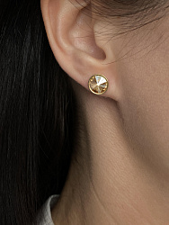 Пусеты KR 10mm gold 1